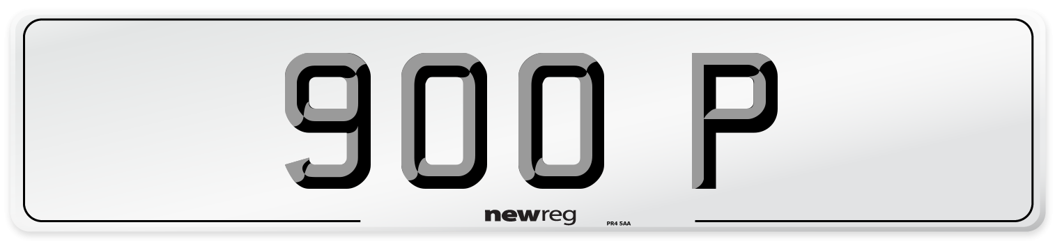 900 P Number Plate from New Reg